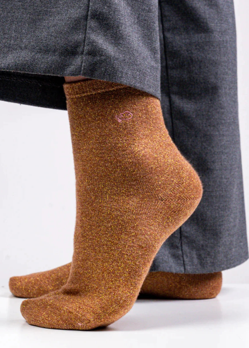 Chaussettes unies à paillettes