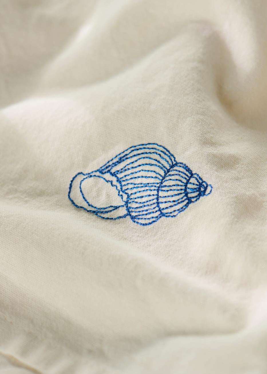 NAPKIN ATLANTIS WHITE/BLUE CONCH