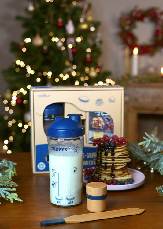 SHAKER,TAMPON HUILEUR ET SPATULE CREPE - MYRTILLE