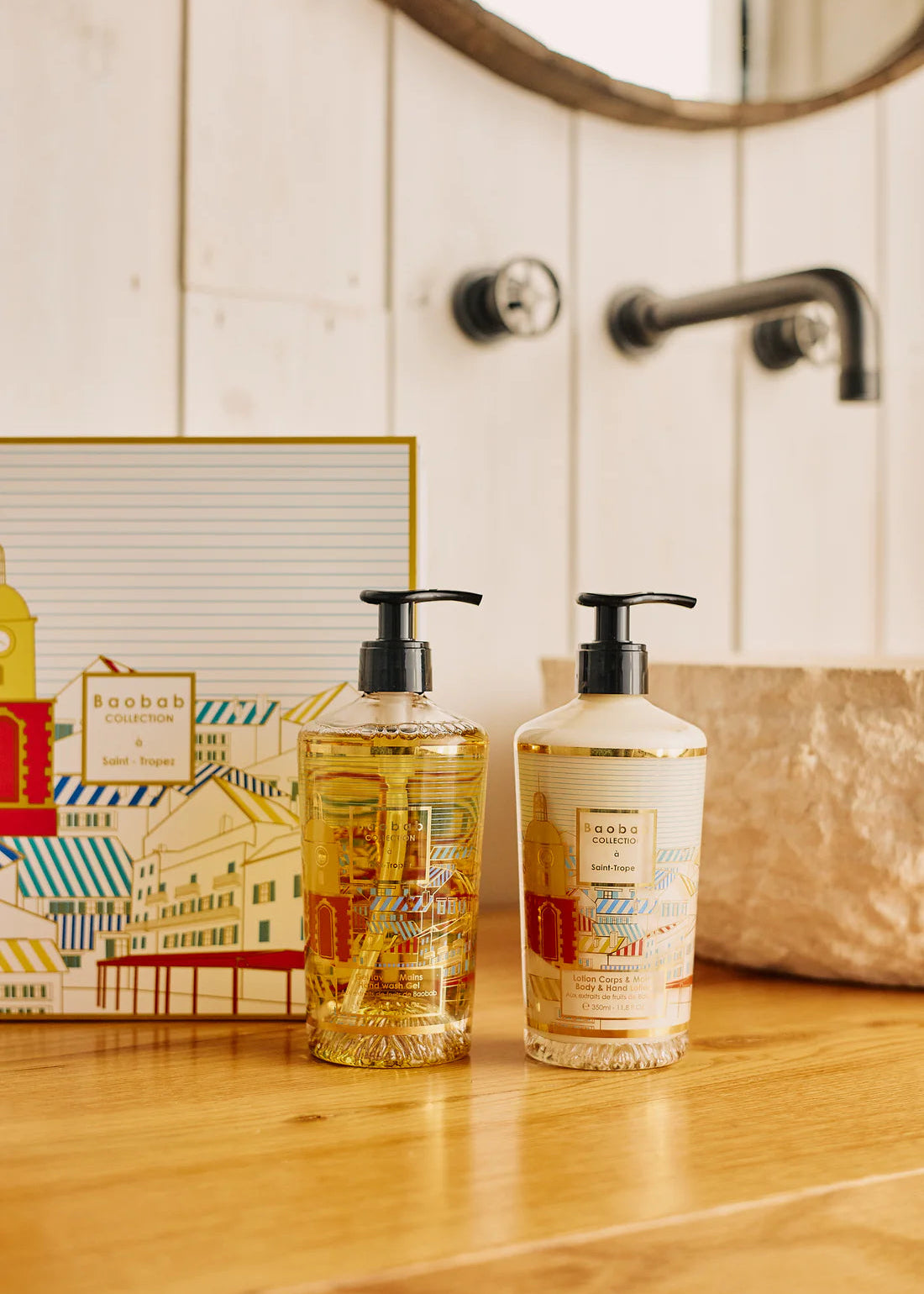 Coffret cadeau - St Tropez - Lotion corps & mains et gel lavant mains - BAOBAB