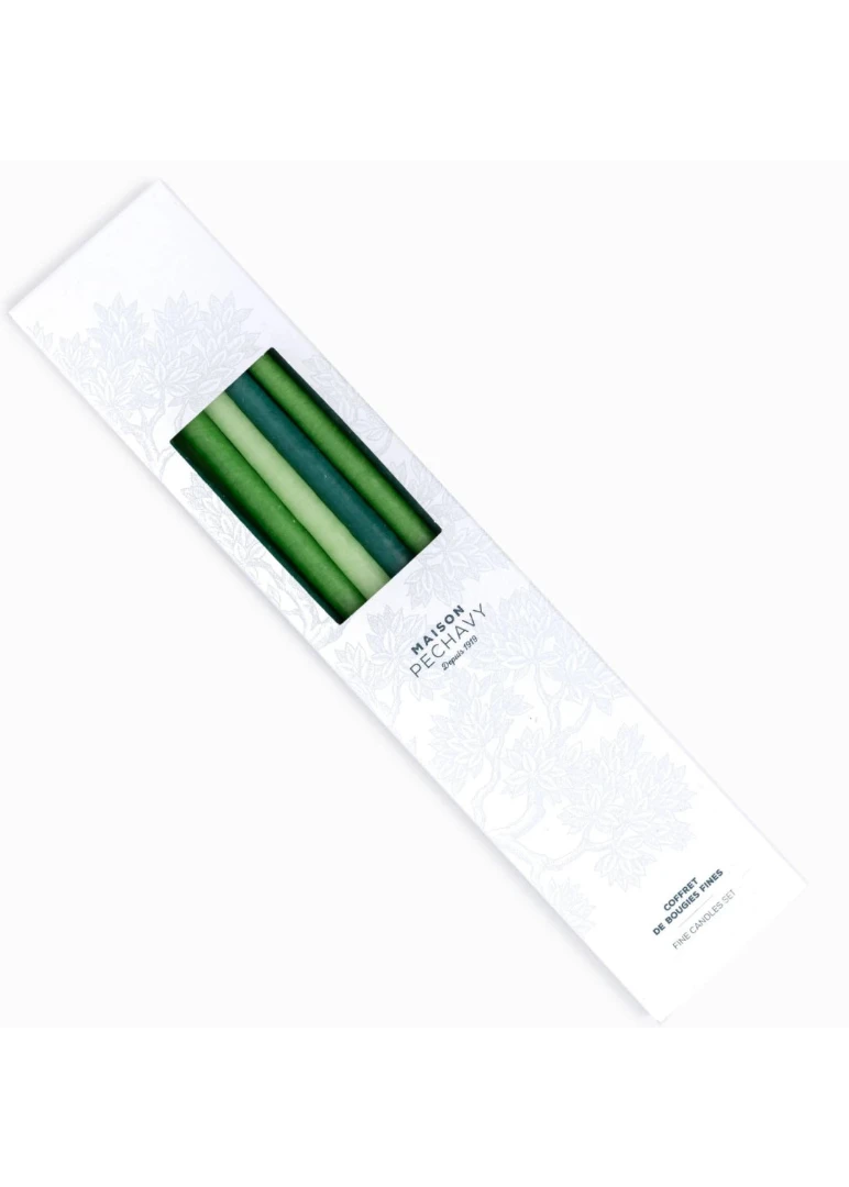 COFFRET 10 CIERGES GREEN