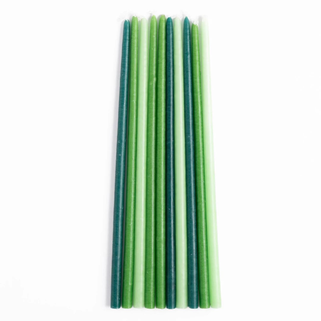 COFFRET 10 CIERGES GREEN