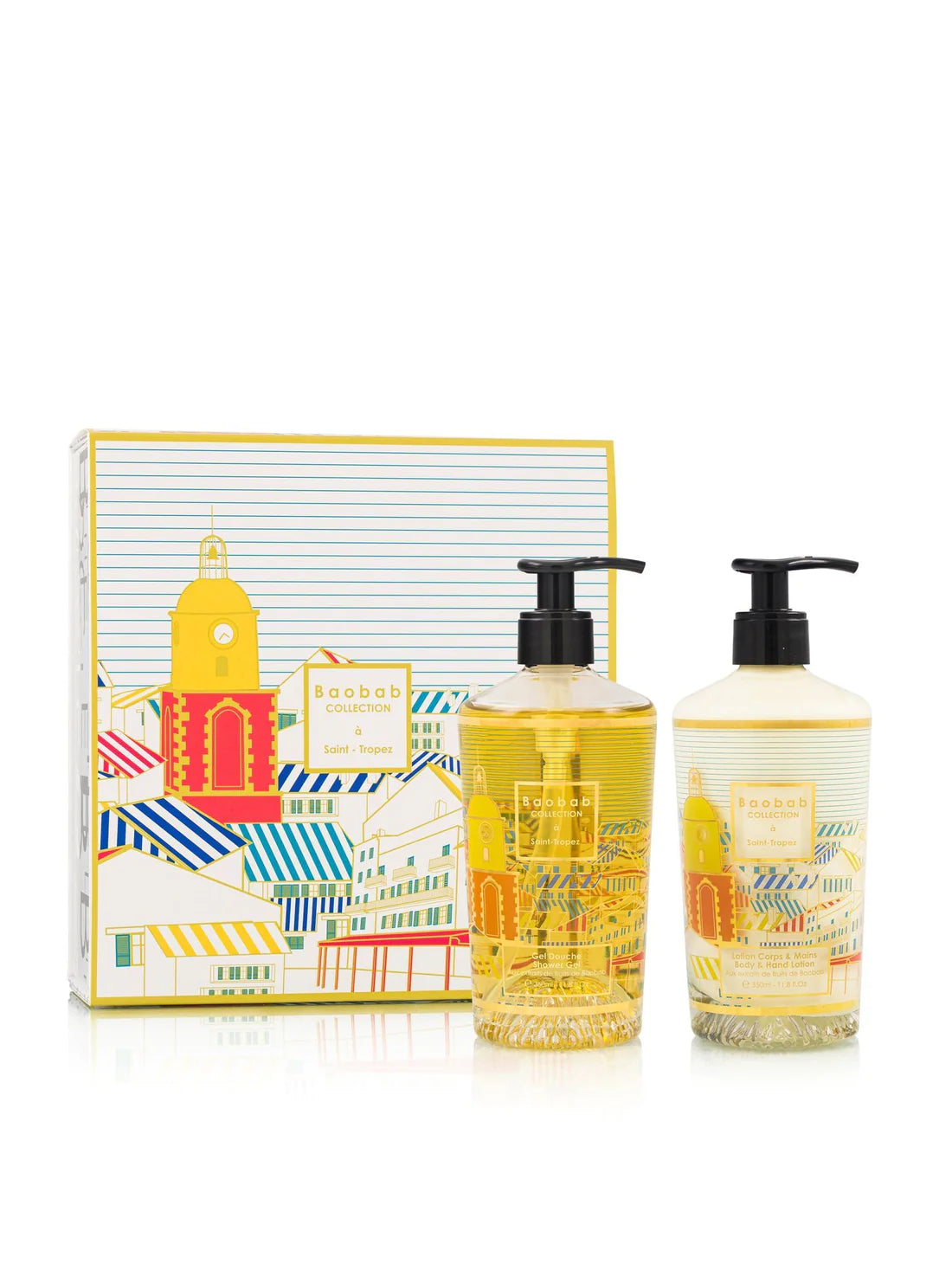 Coffret cadeau - St Tropez - Lotion corps & mains et gel lavant mains - BAOBAB