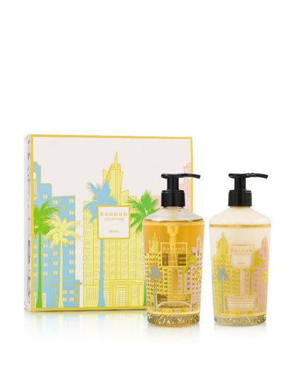 Coffret cadeau -Miami - Lotion corps & mains et gel lavant mains - BAOBAB