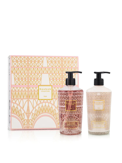 Coffret cadeau - Paris - Lotion corps & mains et gel lavant mains - BAOBAB