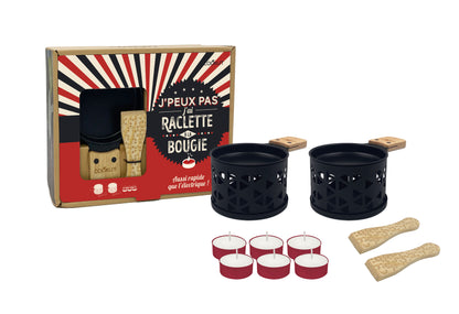 RACLETTE A LA BOUGIE POUR 2 - NOIR - ORIGAMI