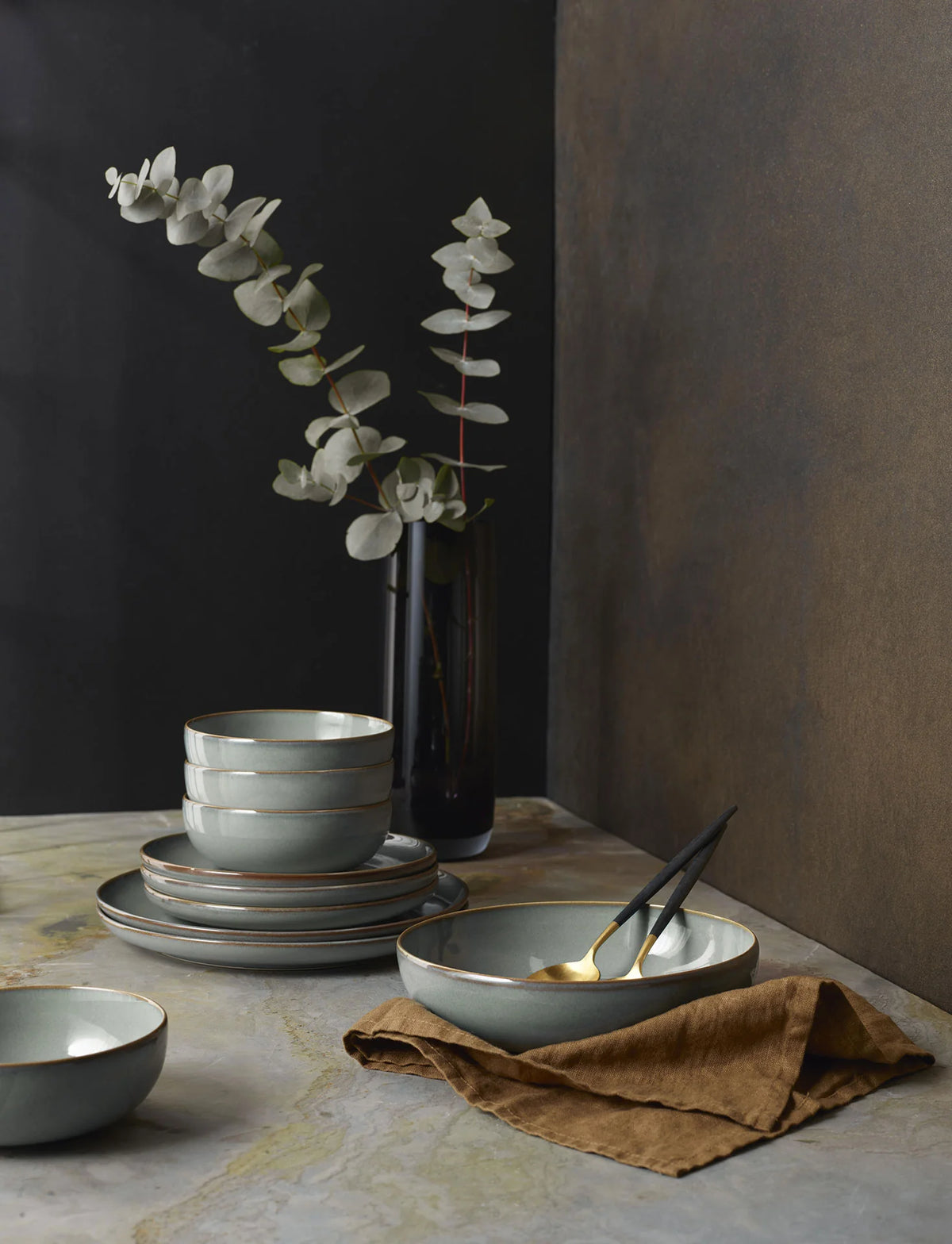 ASSIETTE DESSERT EUCALYPTUS - D21