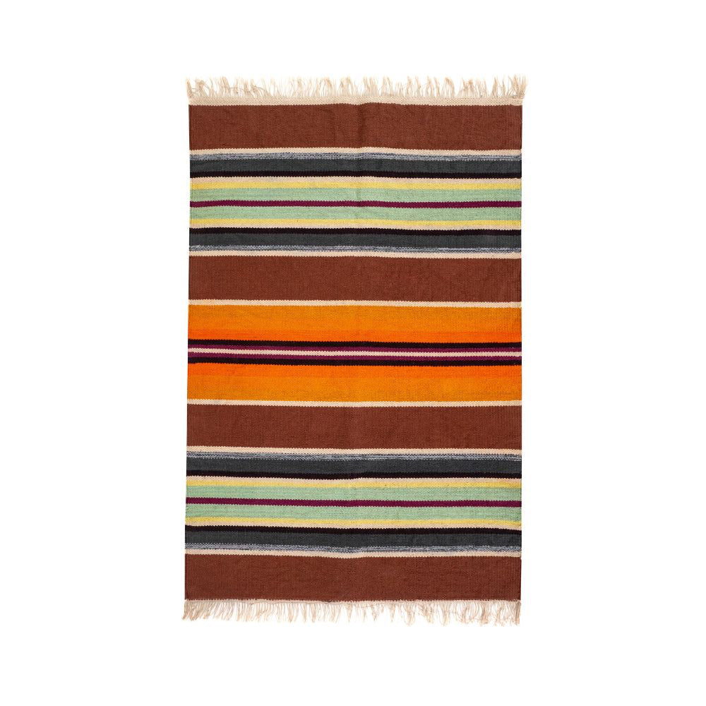 TAPIS RAYURES COLORÉES BLUE SKY - 75X100