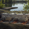TAPIS RAYURES COLORÉES BLUE SKY - 75X100