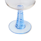 SWIRL WINE GLASS BLUE