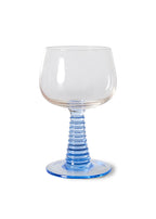 SWIRL WINE GLASS BLUE