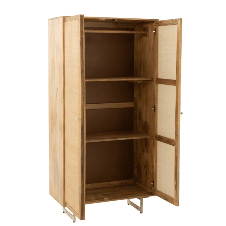 Armoire Weaving Bois Naturel – 95x45x190 cm