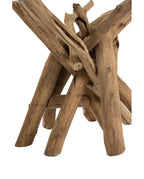 TABLE ROND BRCH BOIS/VERRE NATUREL