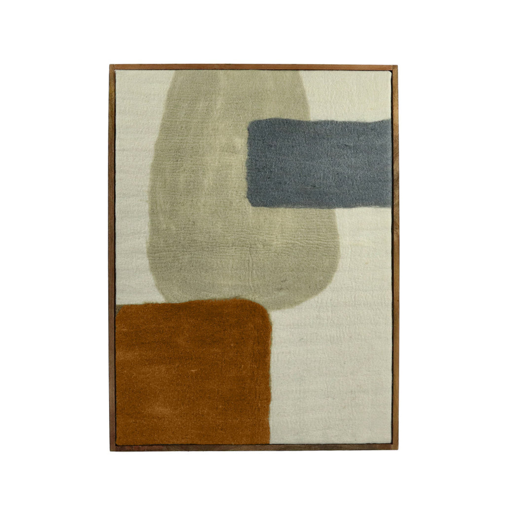 WOOLY - déco murale - laine / bois de manguier - L 76 x W 6,5 x H 107 cm - mix de couleurs