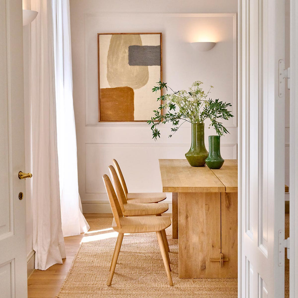 WOOLY - déco murale - laine / bois de manguier - L 76 x W 6,5 x H 107 cm - mix de couleurs