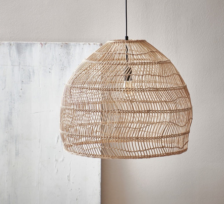 Suspension, Wicker Medium, naturel, Ø60cm, H50cm - HK Living